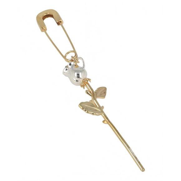NEW AMBUSH women's rose charm single earring in gold - Picture 2 of 2